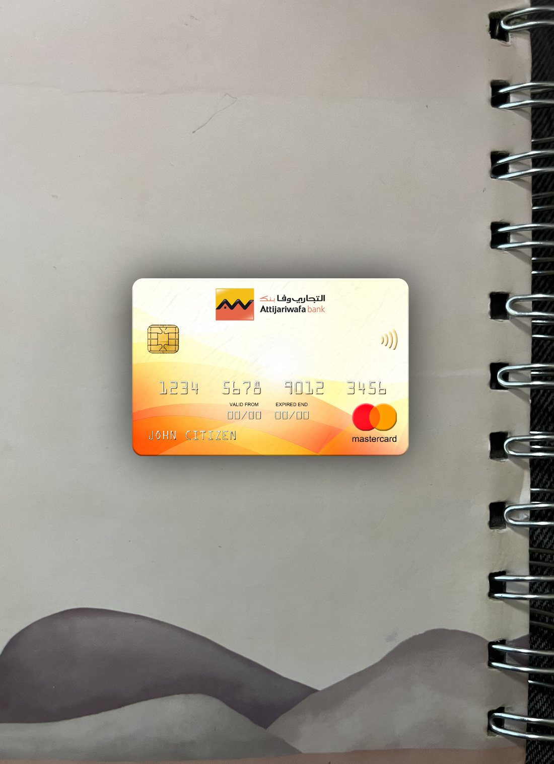 Download Senegal Attijariwafa Bank mastercard photolook front Photoshop template